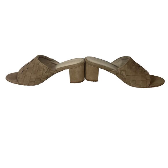 Women's Chocolat Blu Brynne Tan Nubuck Heeled Sandal size 41 preowned excellent - Picture 6 of 9